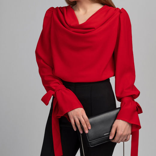شومیز زنانه کرپ حریر لاریسا (Larisa) سین استایل