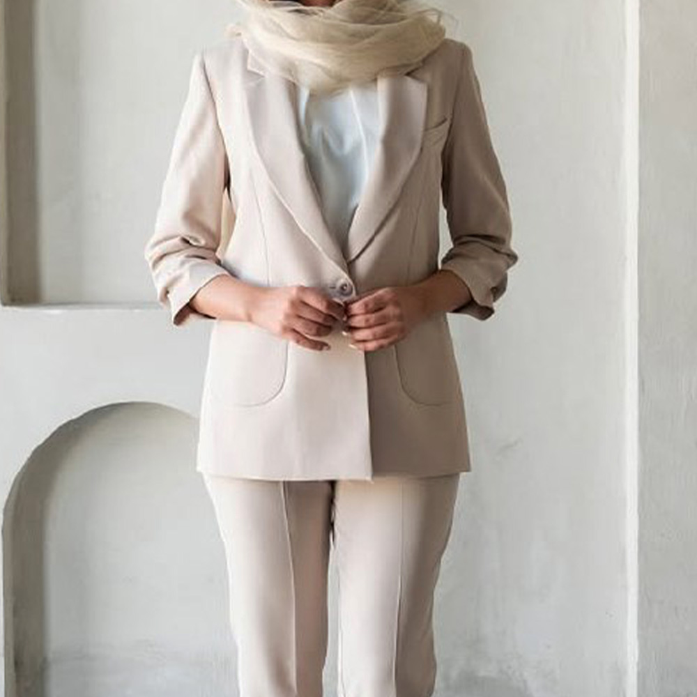 کت و شلوار زنانه کرپ کلودیا (Claudia) کد 5252