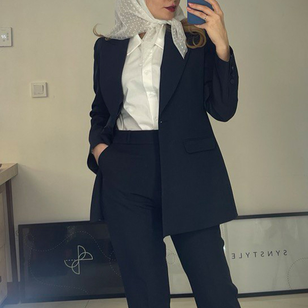کت و شلوار زنانه کرپ اسپینا ( spina ) کد 5325