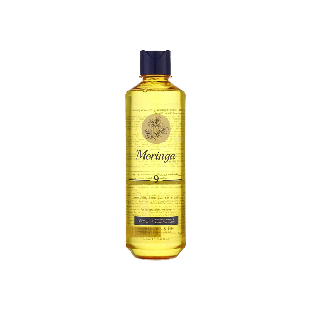 شامپو حجم دهنده و انرژی بخش 9 مناسب پوست سر خشک و حساس مورینگا ( Moringa )