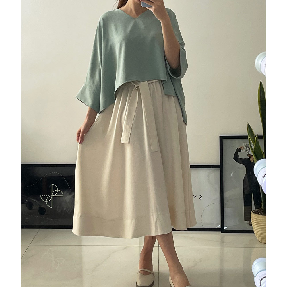 شومیز زنانه آستین کیمونو لینن بیانکا (Bianca) سین استایل