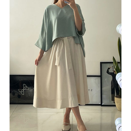شومیز زنانه آستین کیمونو لینن بیانکا (Bianca) سین استایل