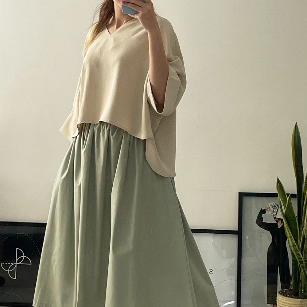 شومیز زنانه آستین کیمونو لینن بیانکا (Bianca) سین استایل